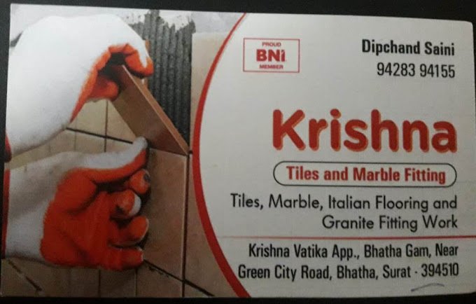 Krishna Tiles & Marble Fitting Service in Surat, Gujarat