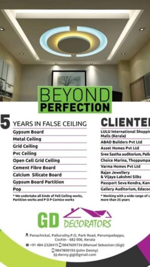 GD Decorators – False Ceiling, Pop Design Contractors in Kochi, Kerala