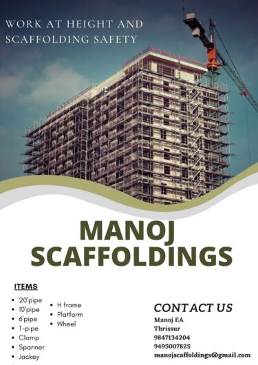 Manoj (Scaffolding) Shuttering on Rent in Thrissur, Kerala