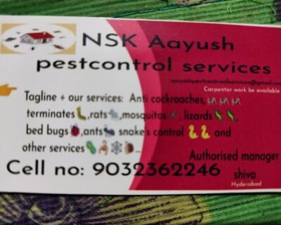 NSK Aayush – Pest Control for Residential & Commercial, Best Pest Control Service in Hyderabad, Telangana