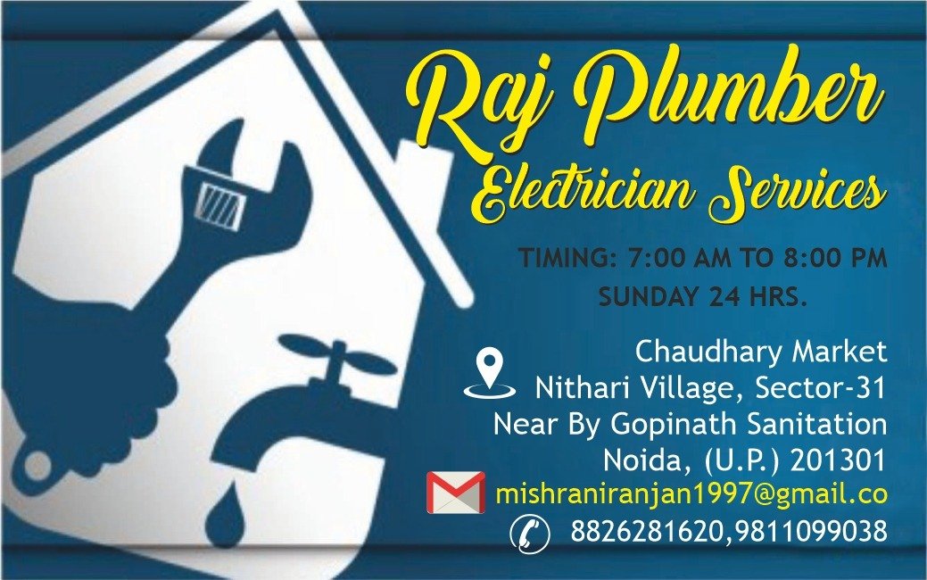 Raj – Online Plumbing Service, Best Plumber in Noida, Uttar Pradesh
