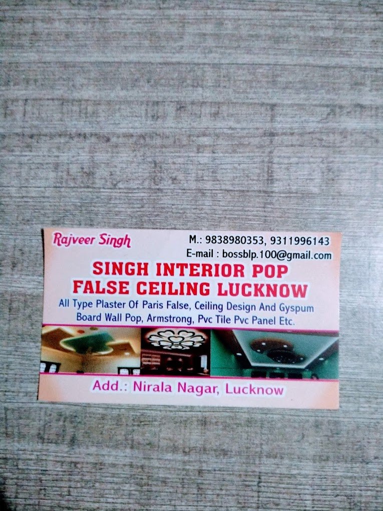 Singh Interior – POP Design, False ceiling Contractors in Lucknow, Uttar Pradesh