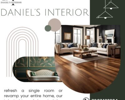 Decor your Walls with Customized Wallpaper and Premium Designs of PVC Panel, Cover your Floor with the best Quality of Wooden Flooring by – Daniel’s Interior The Best Interior Designing Company in Lucknow.