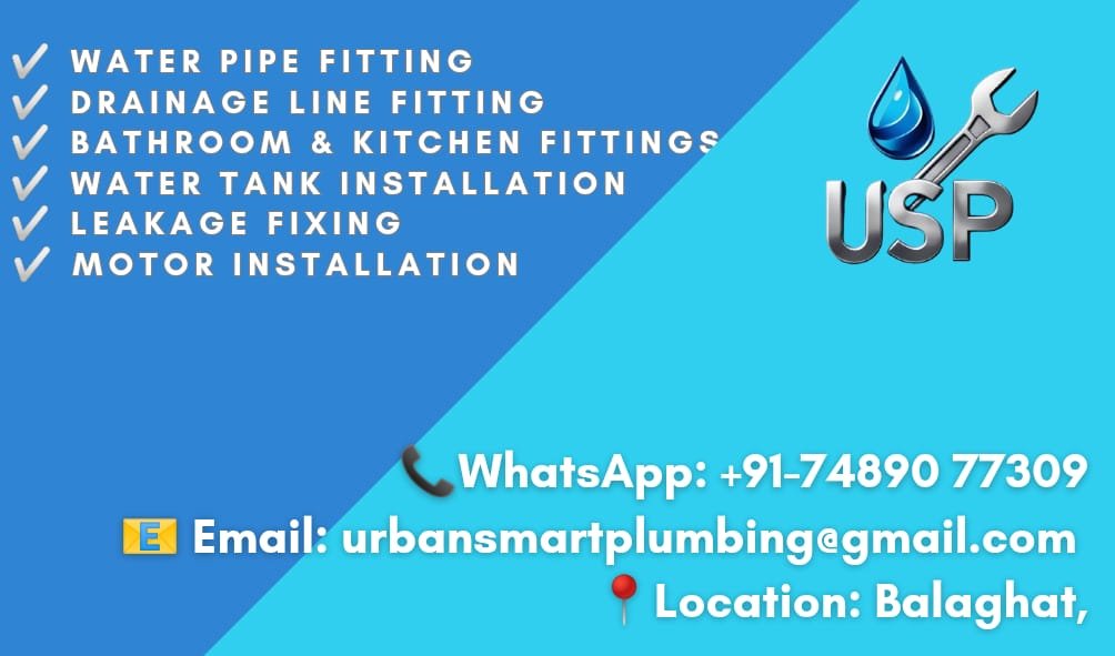 Ghar ho ya dukan – plumbing ki koi bhi dikkat ho, bas ek call par UrbanSmart Plumbing hazir hai! 🛠️ Quick Service | Sahi Daam | Vishwas ke Saath